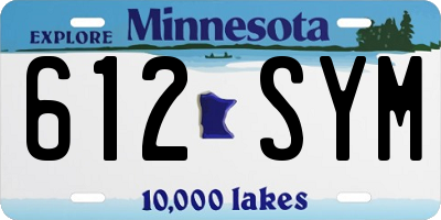 MN license plate 612SYM