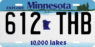 MN license plate 612THB