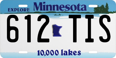 MN license plate 612TIS