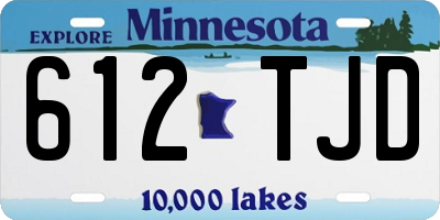 MN license plate 612TJD