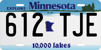 MN license plate 612TJE