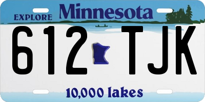 MN license plate 612TJK