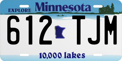 MN license plate 612TJM