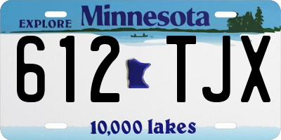 MN license plate 612TJX