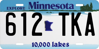 MN license plate 612TKA