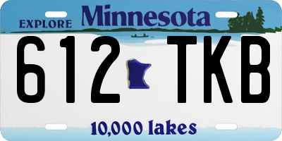 MN license plate 612TKB
