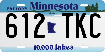 MN license plate 612TKC