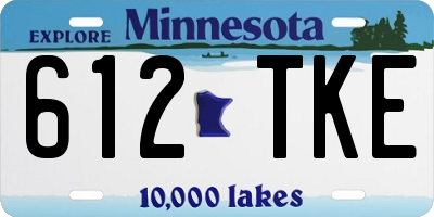 MN license plate 612TKE