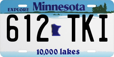 MN license plate 612TKI