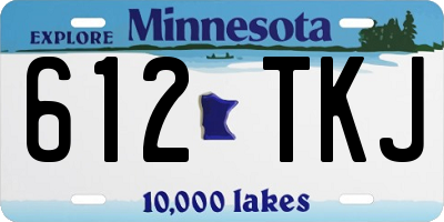 MN license plate 612TKJ