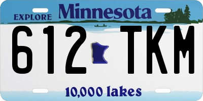 MN license plate 612TKM