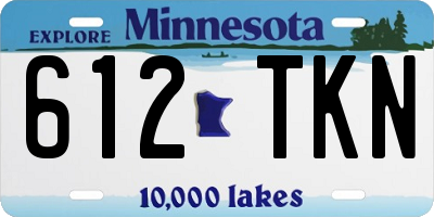MN license plate 612TKN