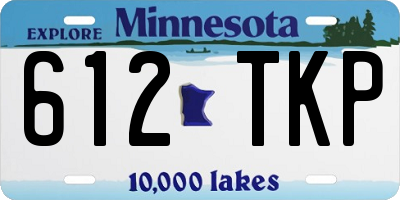 MN license plate 612TKP