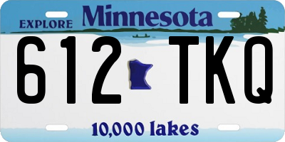 MN license plate 612TKQ
