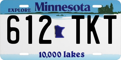 MN license plate 612TKT