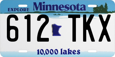 MN license plate 612TKX