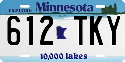 MN license plate 612TKY