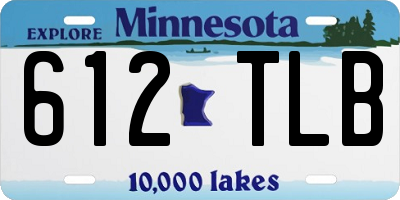 MN license plate 612TLB