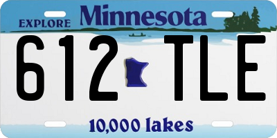 MN license plate 612TLE