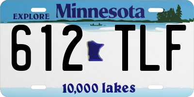 MN license plate 612TLF