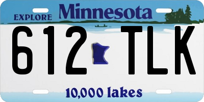 MN license plate 612TLK