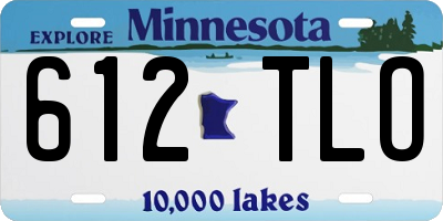 MN license plate 612TLO