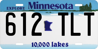 MN license plate 612TLT