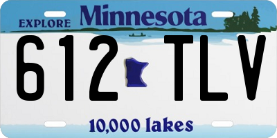 MN license plate 612TLV