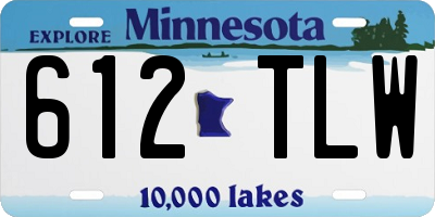 MN license plate 612TLW