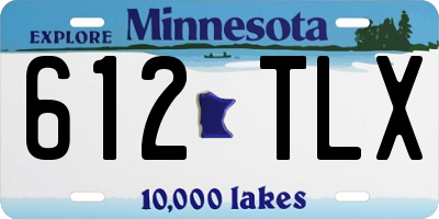 MN license plate 612TLX