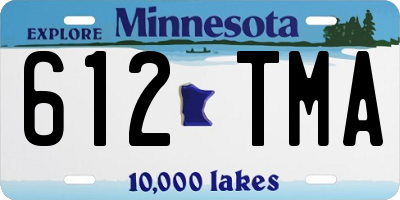 MN license plate 612TMA