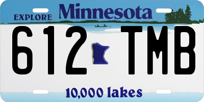 MN license plate 612TMB