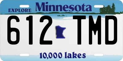 MN license plate 612TMD