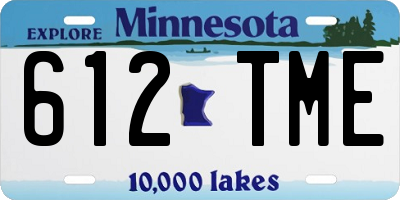 MN license plate 612TME
