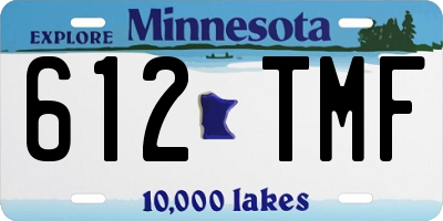 MN license plate 612TMF