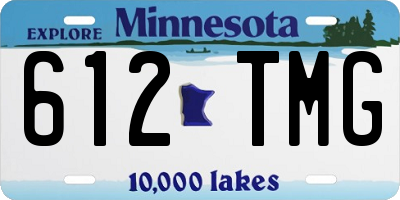 MN license plate 612TMG