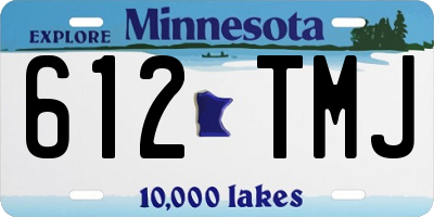 MN license plate 612TMJ