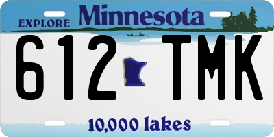 MN license plate 612TMK
