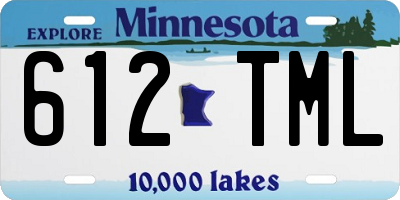 MN license plate 612TML