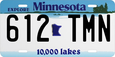 MN license plate 612TMN
