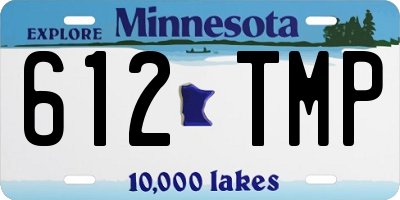 MN license plate 612TMP