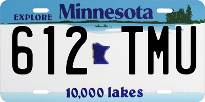 MN license plate 612TMU