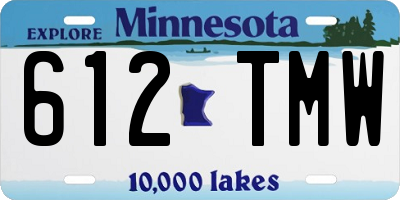 MN license plate 612TMW