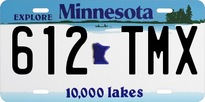 MN license plate 612TMX