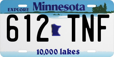 MN license plate 612TNF