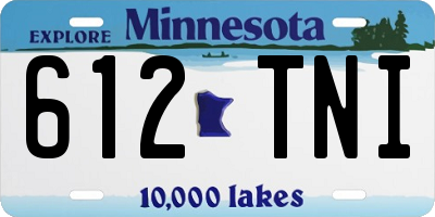 MN license plate 612TNI