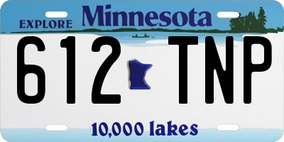 MN license plate 612TNP