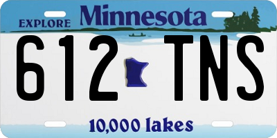 MN license plate 612TNS
