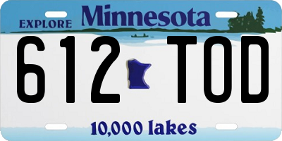 MN license plate 612TOD