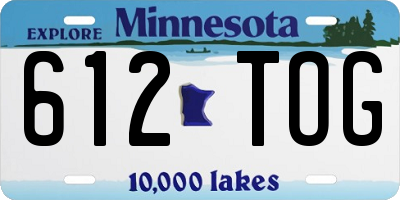 MN license plate 612TOG